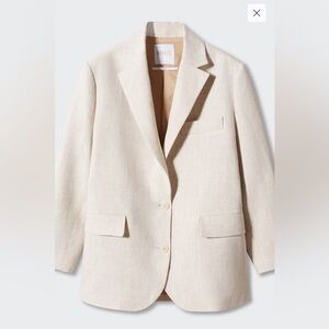 MNG linen oversized blazer